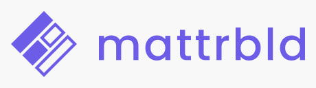 The Mattrbld logo, a diamond composed of some rectangles, half of which are filled with purple, while the other half is only visible as purple outline