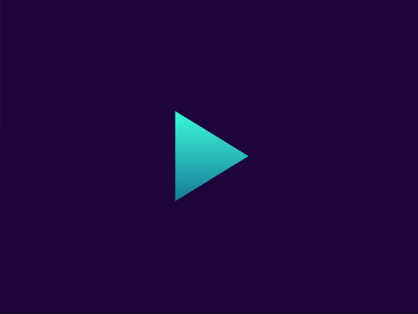 Animation morphing a play into a pause button