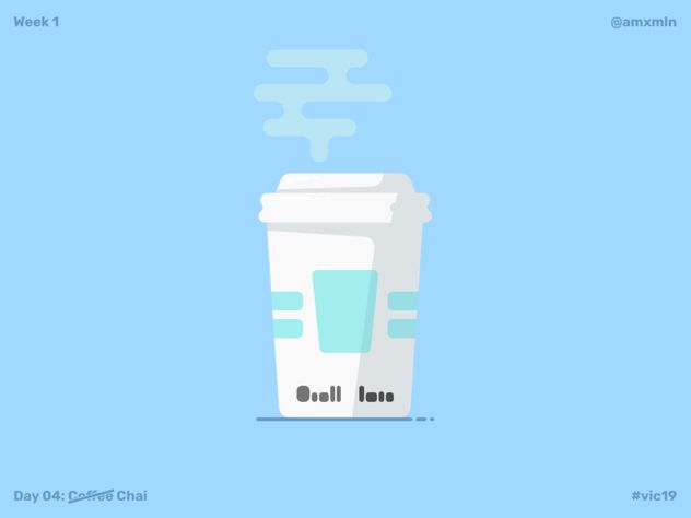 A steaming to-go cup of chai